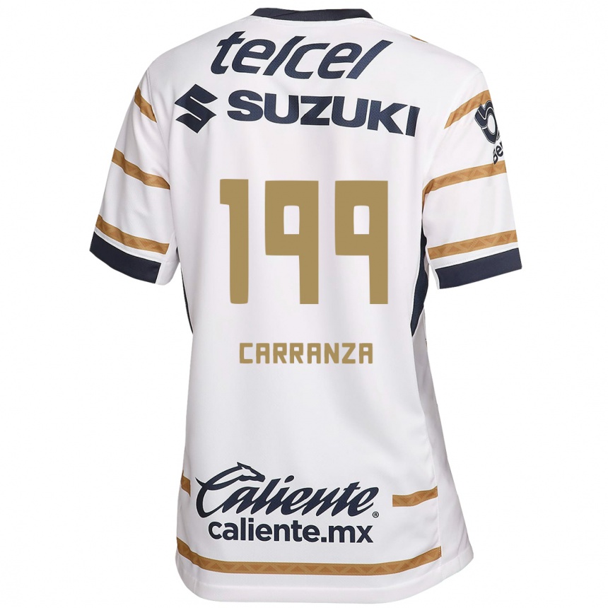 Niño Fútbol Camiseta Kléber Carranza #199 Obsidiana Blanca 1ª Equipación 2024/25