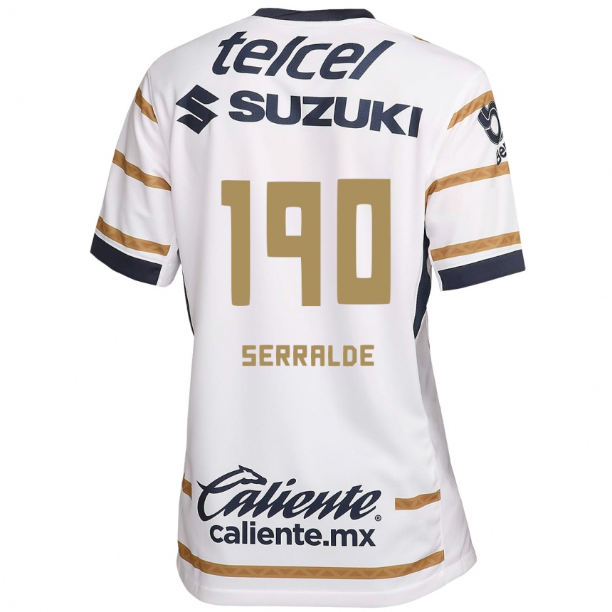 Niño Fútbol Camiseta Gerardo Serralde #190 Obsidiana Blanca 1ª Equipación 2024/25