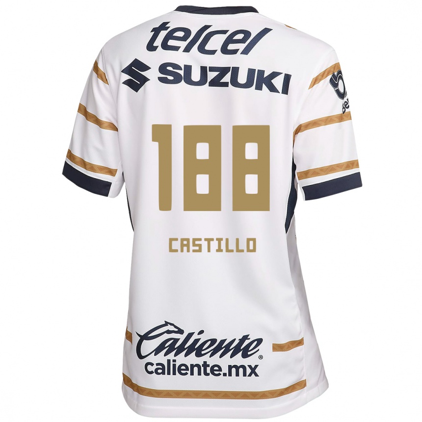 Niño Fútbol Camiseta Christian Castillo #188 Obsidiana Blanca 1ª Equipación 2024/25