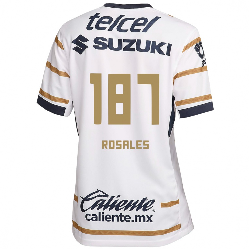 Niño Fútbol Camiseta Alonso Rosales #187 Obsidiana Blanca 1ª Equipación 2024/25