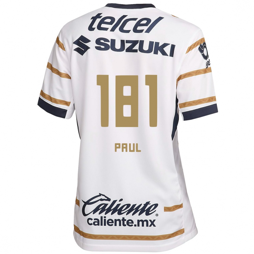 Niño Fútbol Camiseta Miguel Paul #181 Obsidiana Blanca 1ª Equipación 2024/25