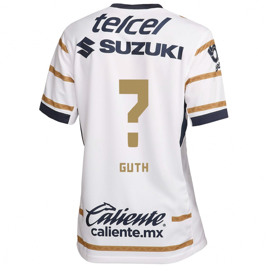 Niño Fútbol Camiseta Tiago Guth #0 Obsidiana Blanca 1ª Equipación 2024/25