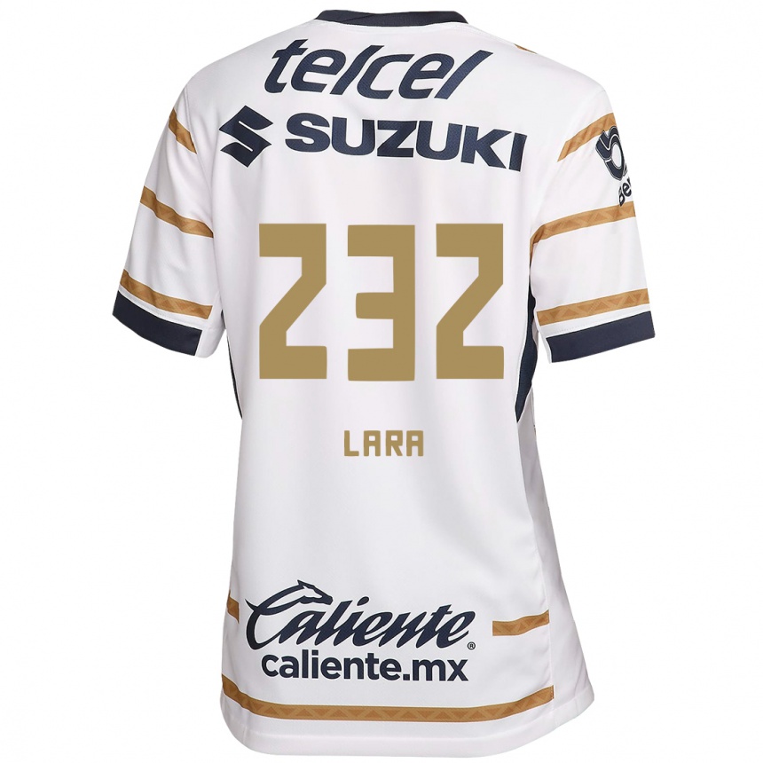 Niño Fútbol Camiseta Pablo Lara #232 Obsidiana Blanca 1ª Equipación 2024/25