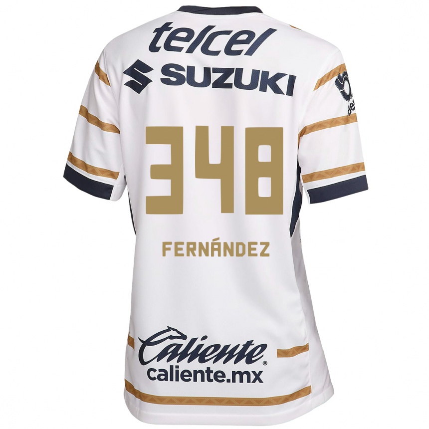 Niño Fútbol Camiseta Yerik Fernández #348 Obsidiana Blanca 1ª Equipación 2024/25