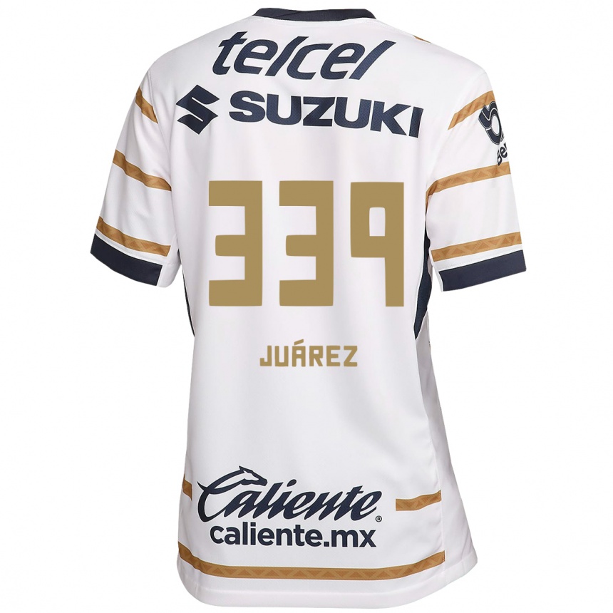 Niño Fútbol Camiseta Jonathan Juárez #339 Obsidiana Blanca 1ª Equipación 2024/25