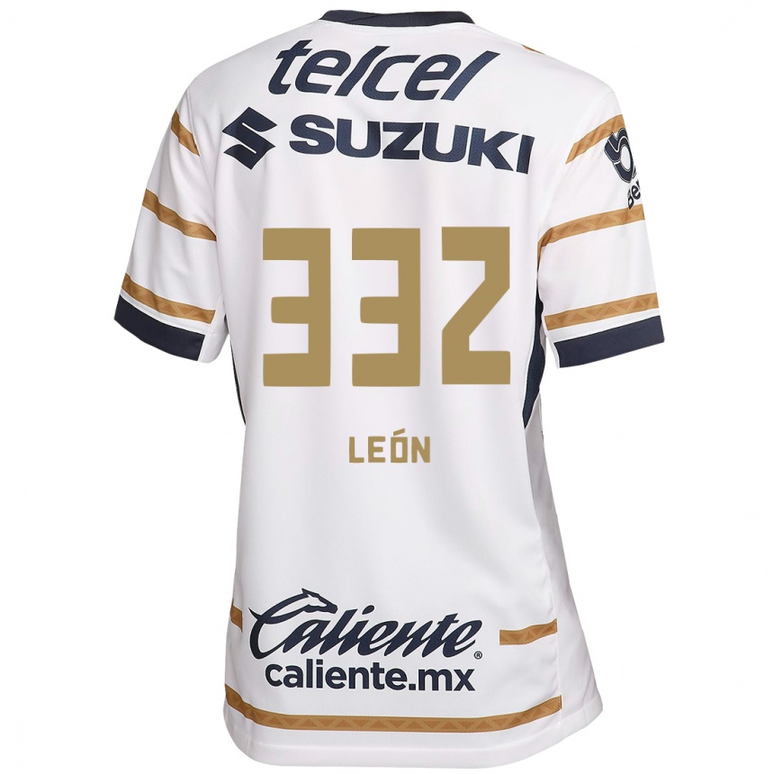 Niño Fútbol Camiseta Andryk León #332 Obsidiana Blanca 1ª Equipación 2024/25