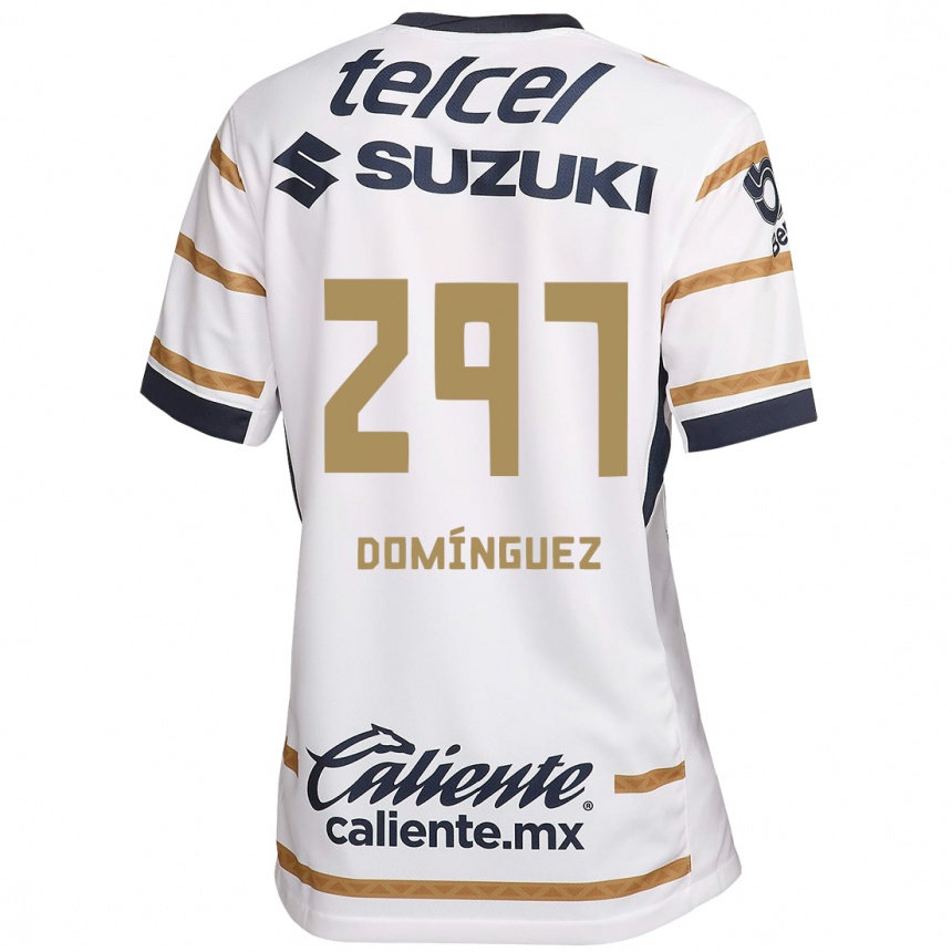 Niño Fútbol Camiseta Julio Domínguez #297 Obsidiana Blanca 1ª Equipación 2024/25