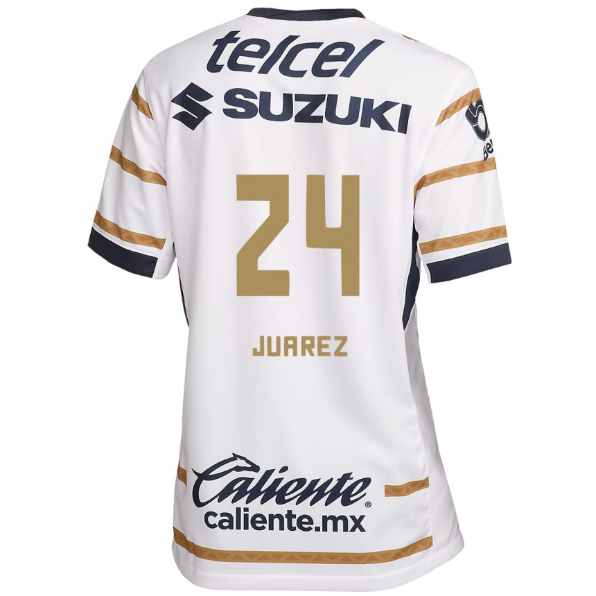 Niño Fútbol Camiseta Gabriela Juarez #24 Obsidiana Blanca 1ª Equipación 2024/25