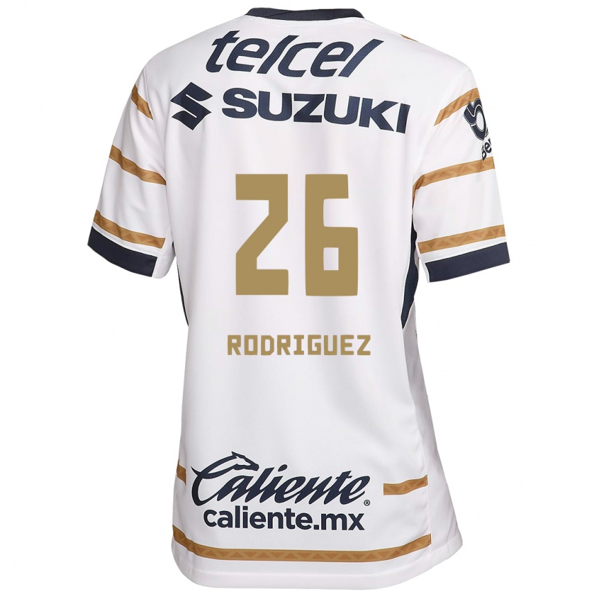 Niño Fútbol Camiseta Lucia Rodriguez #26 Obsidiana Blanca 1ª Equipación 2024/25