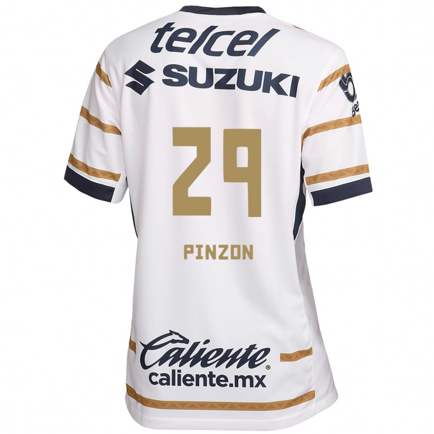 Niño Fútbol Camiseta Liceth Pinzon #29 Obsidiana Blanca 1ª Equipación 2024/25