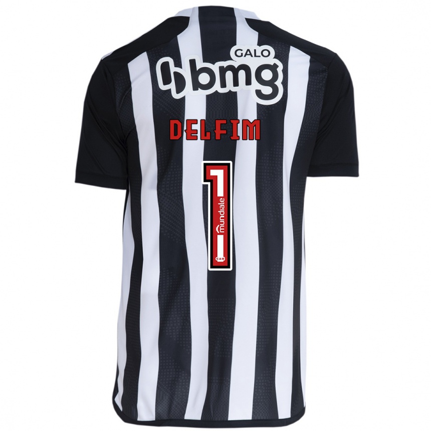 Niño Fútbol Camiseta Gabriel Delfim #1 Blanco Negro 1ª Equipación 2024/25