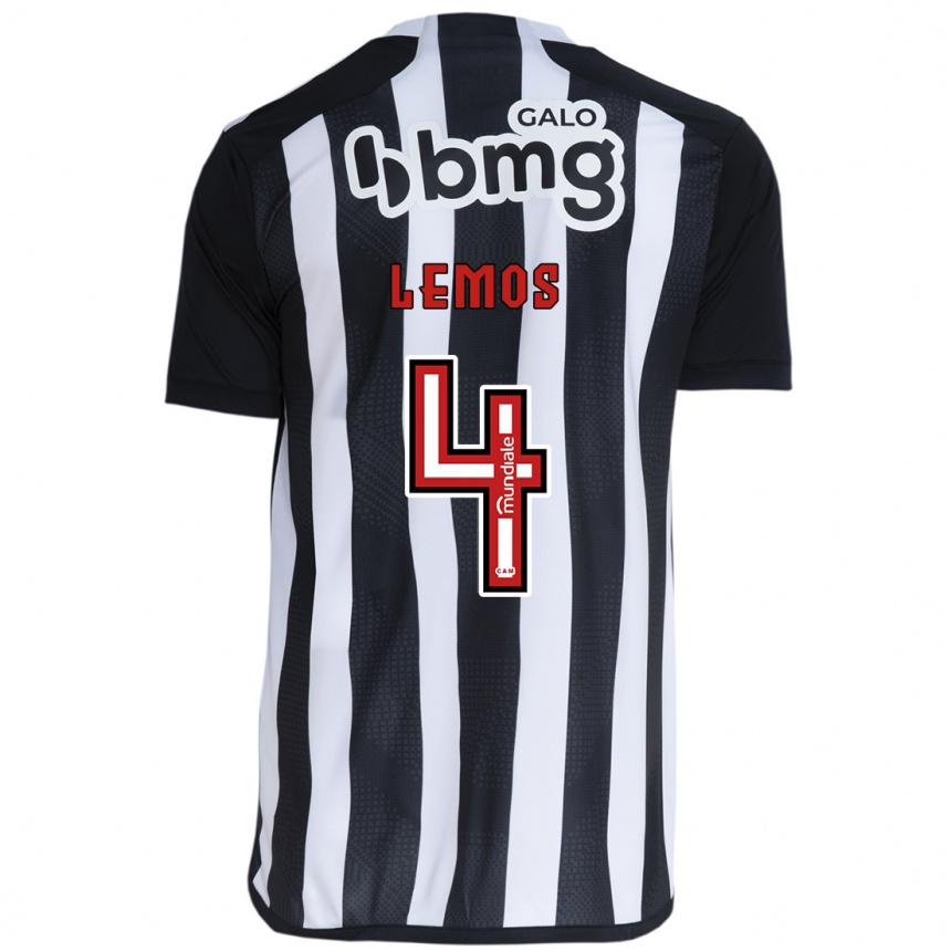 Niño Fútbol Camiseta Mauricio Lemos #4 Blanco Negro 1ª Equipación 2024/25