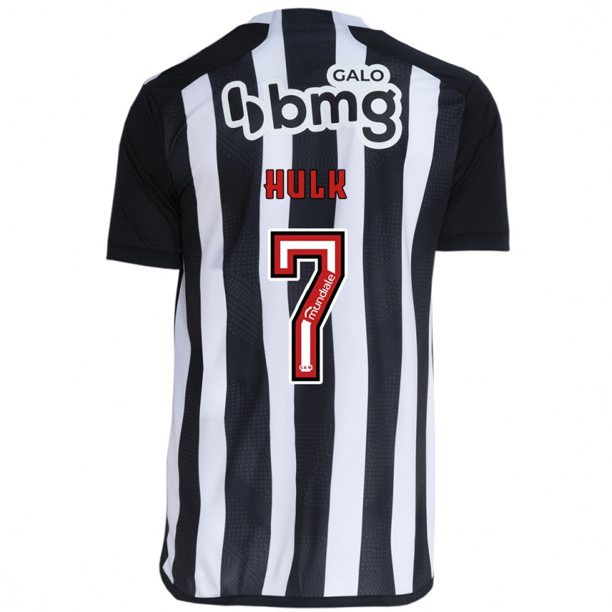 Niño Fútbol Camiseta Hulk #7 Blanco Negro 1ª Equipación 2024/25