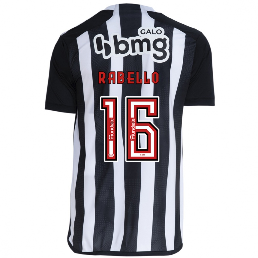 Niño Fútbol Camiseta Igor Rabello #16 Blanco Negro 1ª Equipación 2024/25