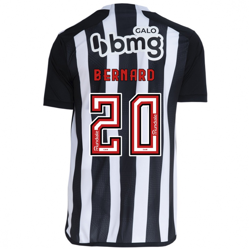 Niño Fútbol Camiseta Bernard #20 Blanco Negro 1ª Equipación 2024/25