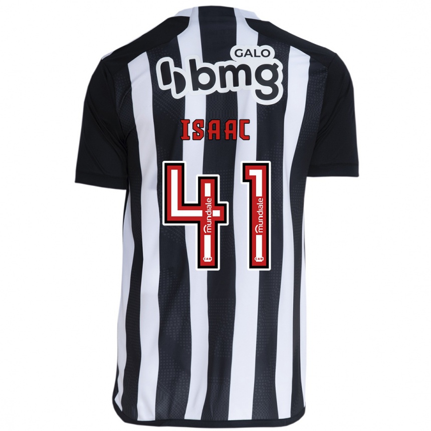 Niño Fútbol Camiseta Isaac #41 Blanco Negro 1ª Equipación 2024/25