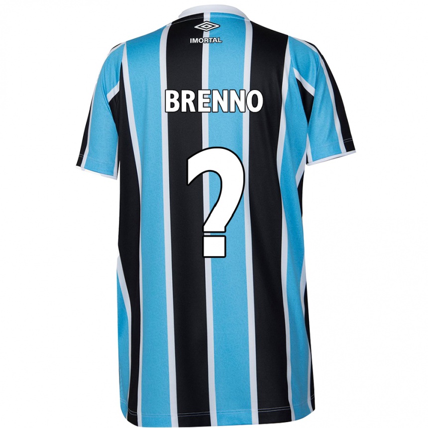 Niño Fútbol Camiseta Brenno #0 Azul Negro Blanco 1ª Equipación 2024/25