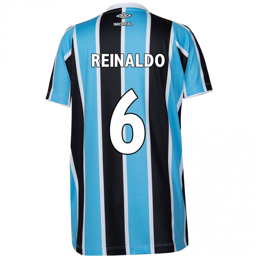 Niño Fútbol Camiseta Reinaldo #6 Azul Negro Blanco 1ª Equipación 2024/25