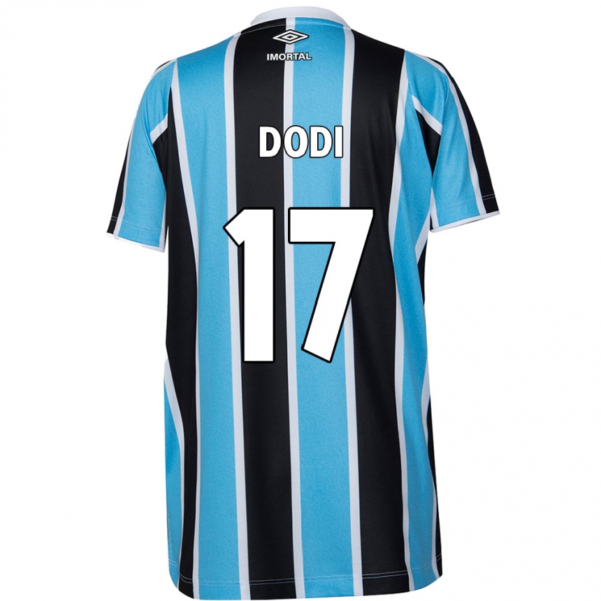 Niño Fútbol Camiseta Dodi #17 Azul Negro Blanco 1ª Equipación 2024/25