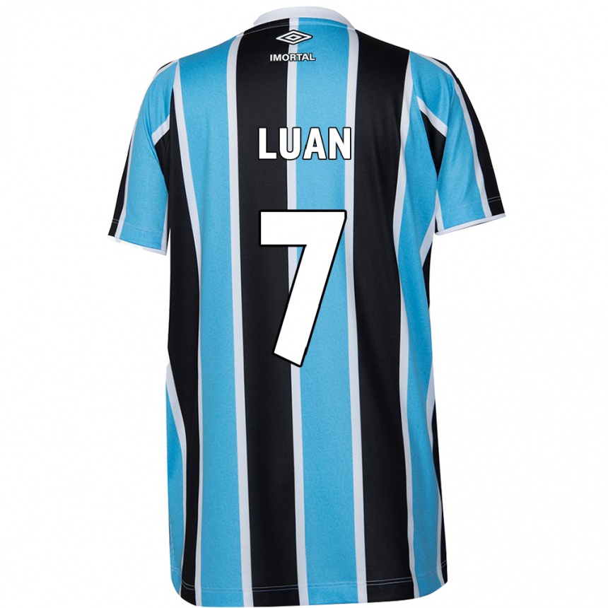 Niño Fútbol Camiseta Luan #7 Azul Negro Blanco 1ª Equipación 2024/25