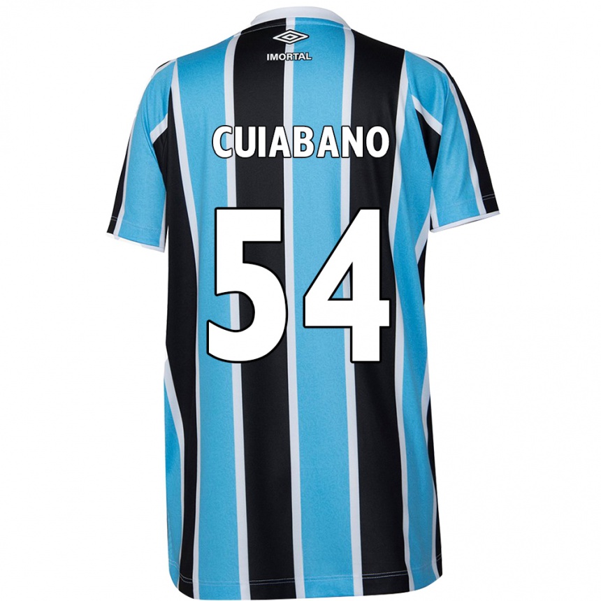 Niño Fútbol Camiseta Cuiabano #54 Azul Negro Blanco 1ª Equipación 2024/25