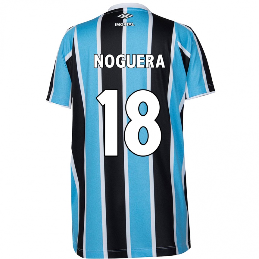 Niño Fútbol Camiseta Freddy Noguera #18 Azul Negro Blanco 1ª Equipación 2024/25