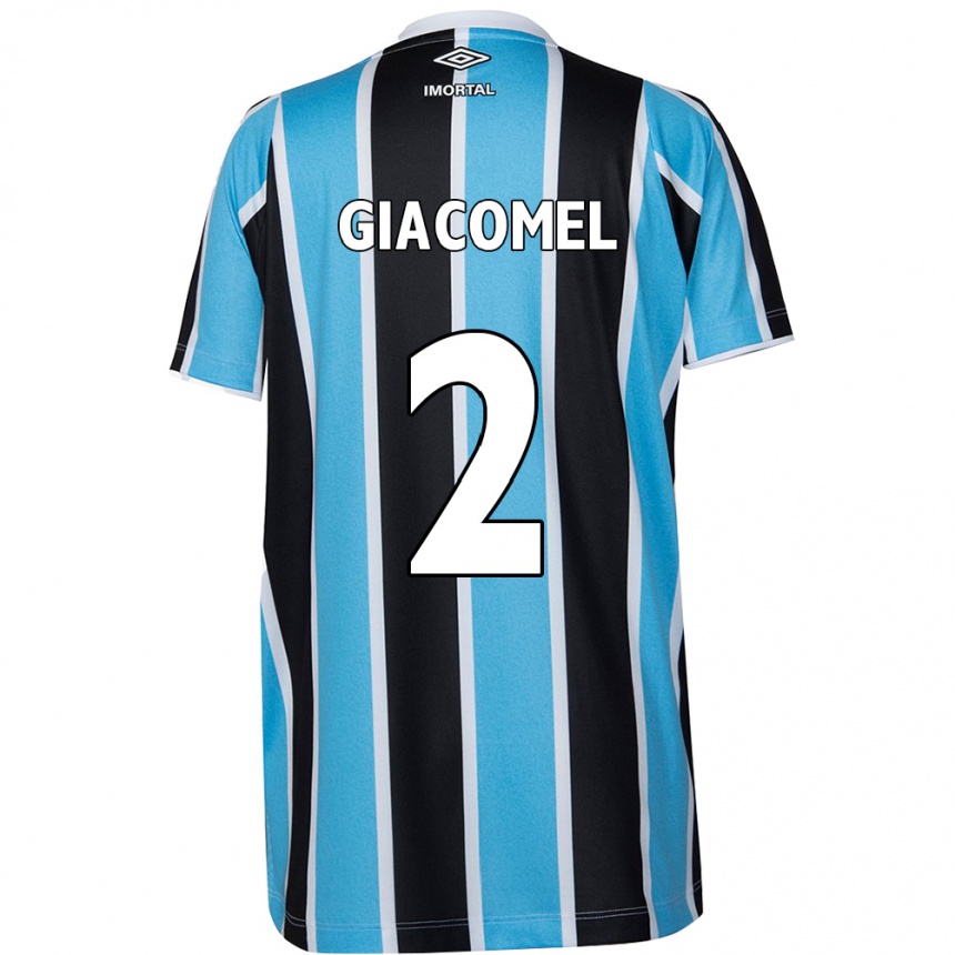 Niño Fútbol Camiseta Laís Giacomel #2 Azul Negro Blanco 1ª Equipación 2024/25