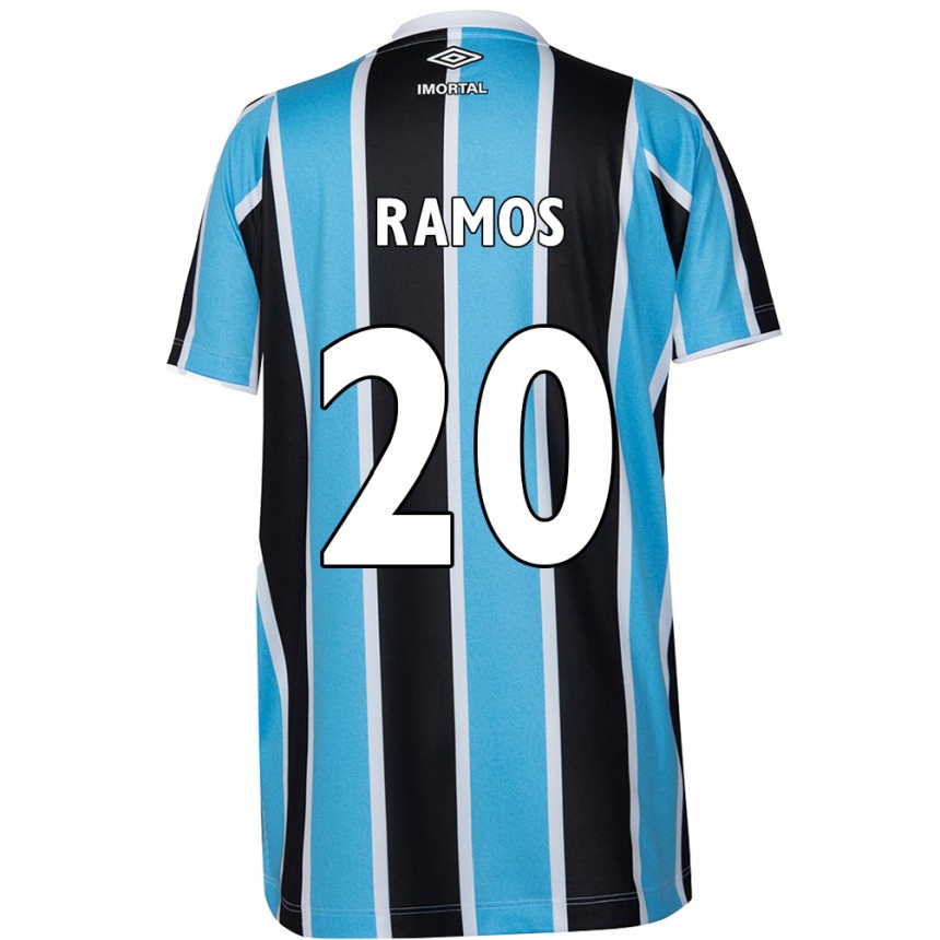 Niño Fútbol Camiseta Mónica Ramos #20 Azul Negro Blanco 1ª Equipación 2024/25