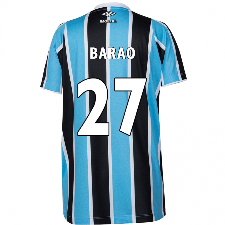 Niño Fútbol Camiseta Dani Barão #27 Azul Negro Blanco 1ª Equipación 2024/25