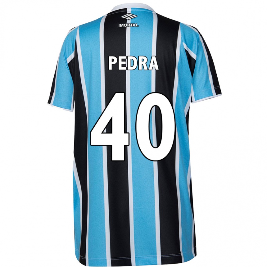 Niño Fútbol Camiseta Duda Pedra #40 Azul Negro Blanco 1ª Equipación 2024/25