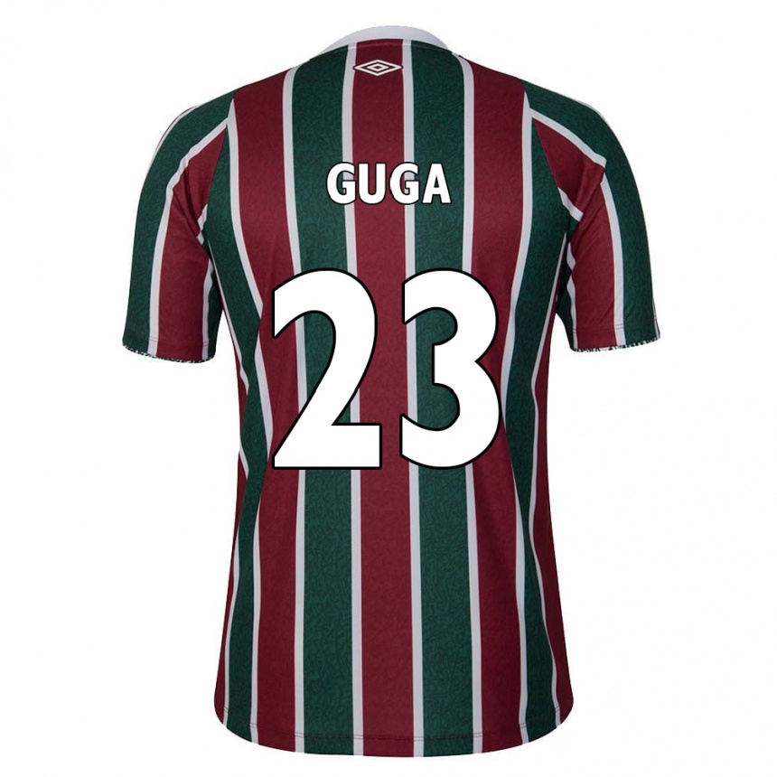 Niño Fútbol Camiseta Guga #23 Verde Granate Blanco 1ª Equipación 2024/25