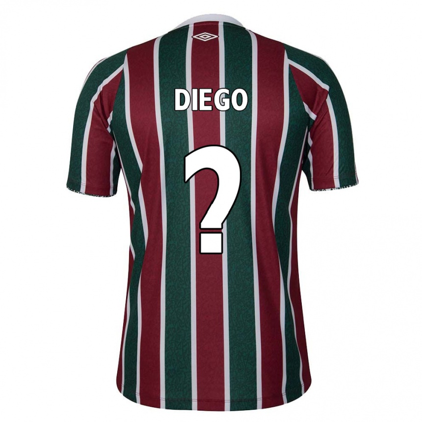 Niño Fútbol Camiseta Diego #0 Verde Granate Blanco 1ª Equipación 2024/25