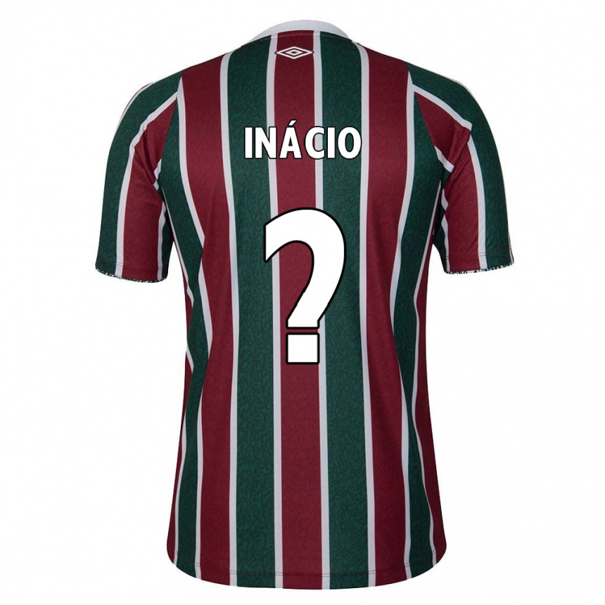 Niño Fútbol Camiseta João Inácio #0 Verde Granate Blanco 1ª Equipación 2024/25