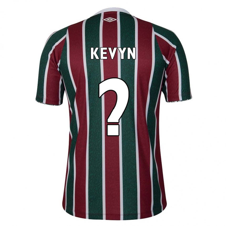 Niño Fútbol Camiseta Kevyn #0 Verde Granate Blanco 1ª Equipación 2024/25