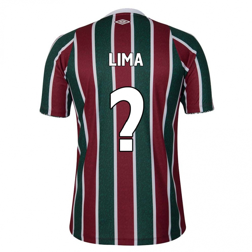 Niño Fútbol Camiseta Daniel Lima #0 Verde Granate Blanco 1ª Equipación 2024/25