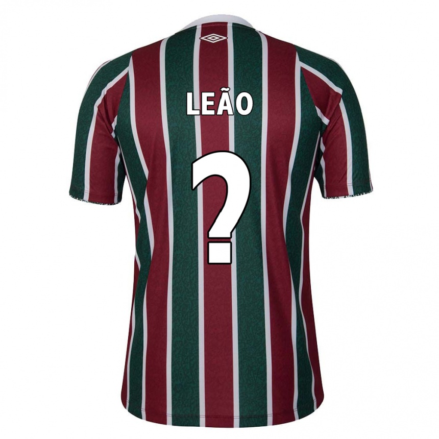 Niño Fútbol Camiseta Caio Leão #0 Verde Granate Blanco 1ª Equipación 2024/25