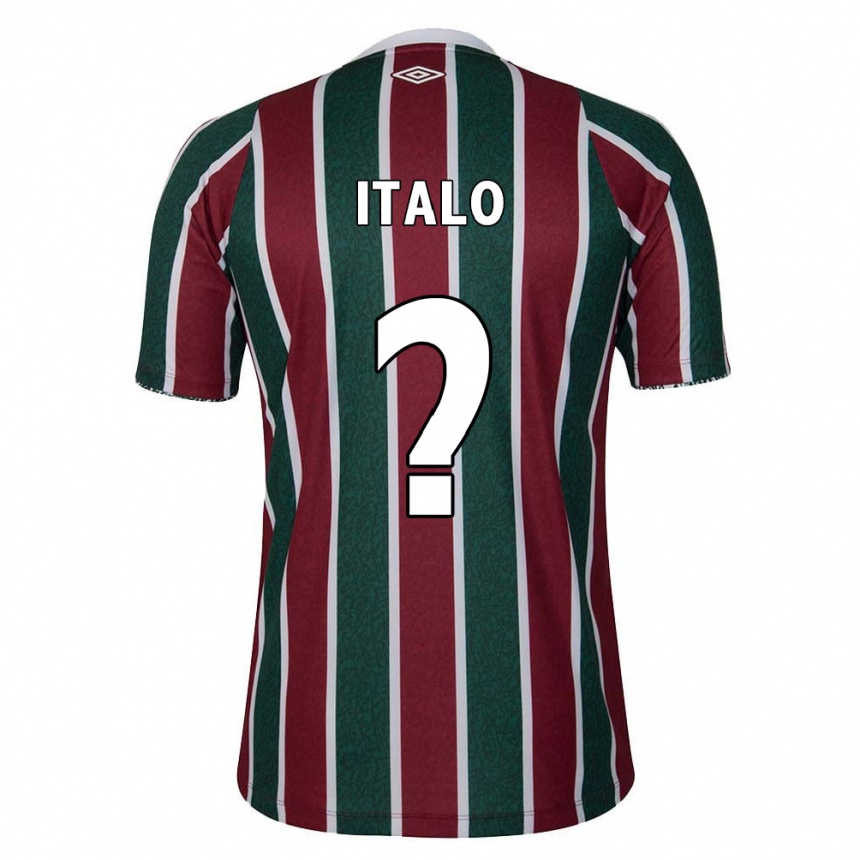 Niño Fútbol Camiseta Italo #0 Verde Granate Blanco 1ª Equipación 2024/25