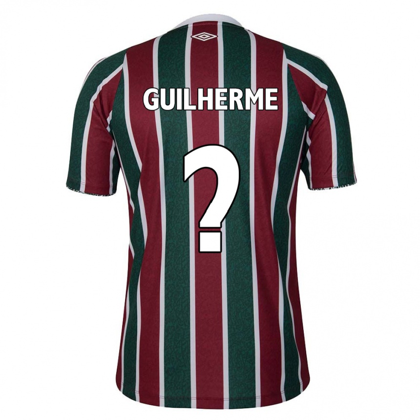 Niño Fútbol Camiseta Luiz Guilherme #0 Verde Granate Blanco 1ª Equipación 2024/25