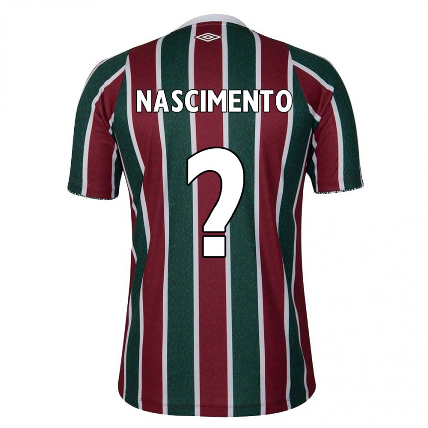 Niño Fútbol Camiseta Hiago Nascimento #0 Verde Granate Blanco 1ª Equipación 2024/25