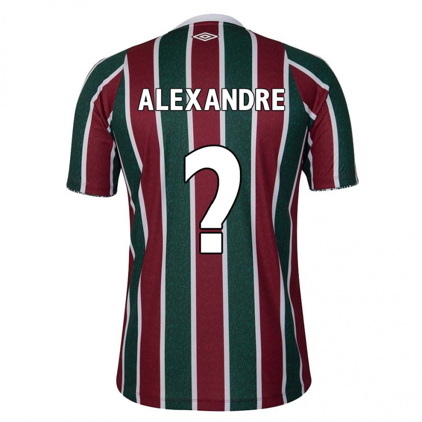 Niño Fútbol Camiseta Alexandre #0 Verde Granate Blanco 1ª Equipación 2024/25