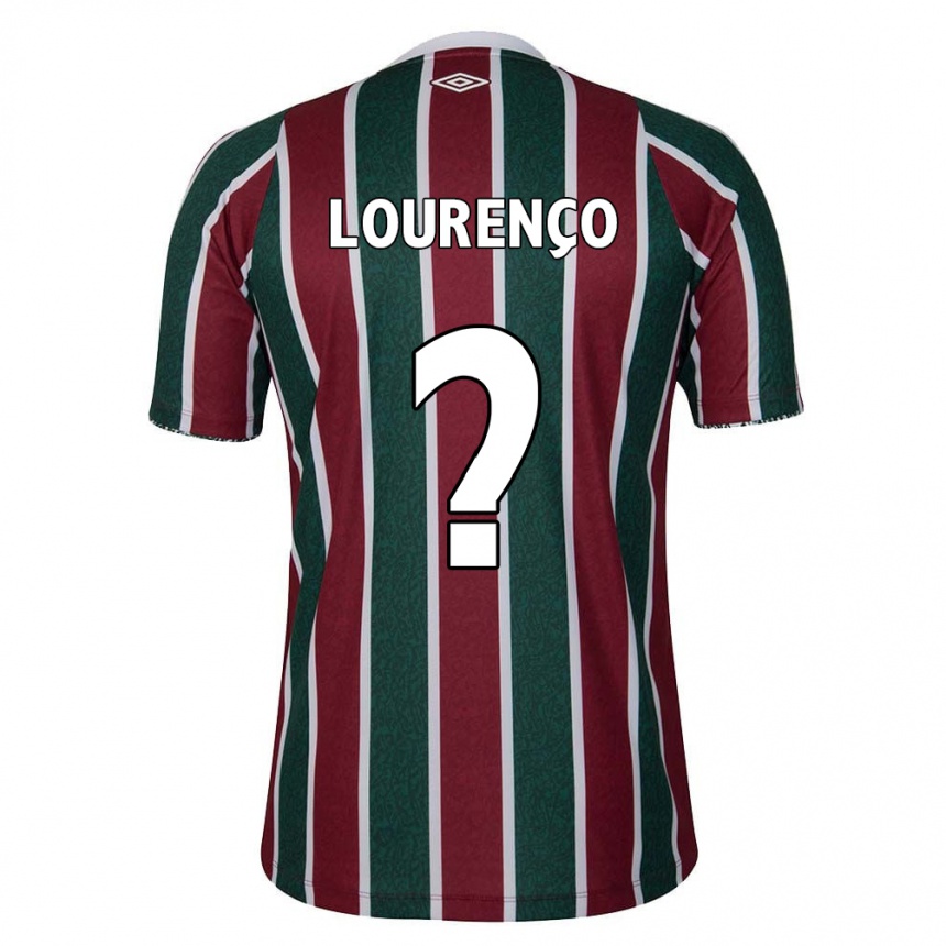 Niño Fútbol Camiseta João Lourenço #0 Verde Granate Blanco 1ª Equipación 2024/25