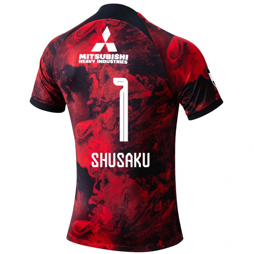 Niño Fútbol Camiseta Shusaku Nishikawa #1 Negro Rojo 1ª Equipación 2024/25