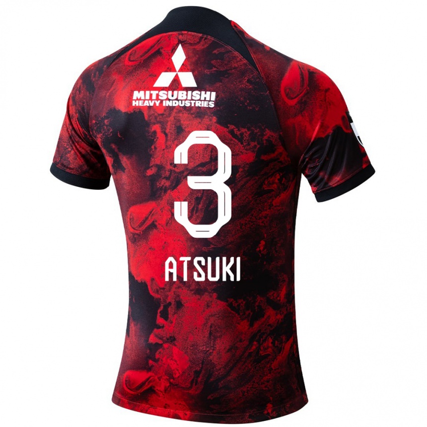 Niño Fútbol Camiseta Atsuki Ito #3 Negro Rojo 1ª Equipación 2024/25