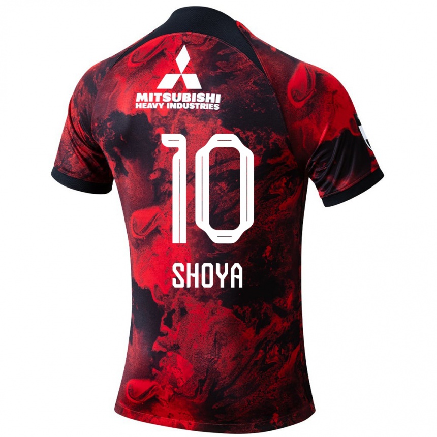 Niño Fútbol Camiseta Shoya Nakajima #10 Negro Rojo 1ª Equipación 2024/25