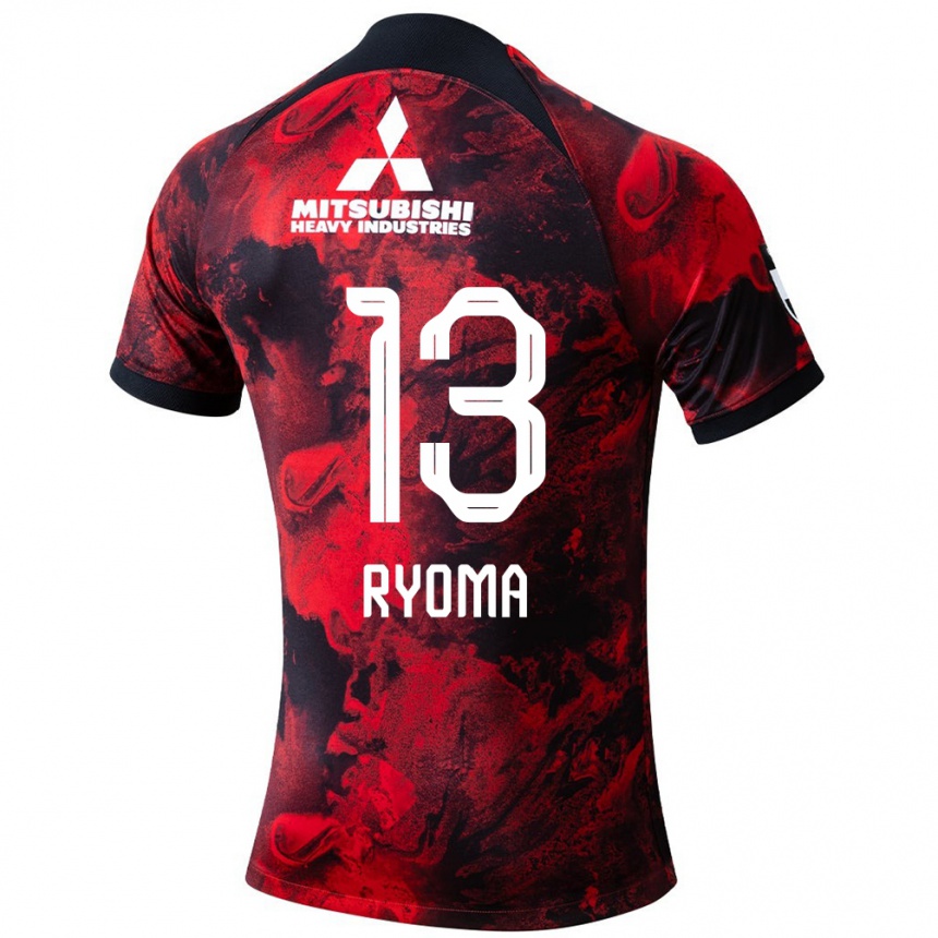 Niño Fútbol Camiseta Ryoma Watanabe #13 Negro Rojo 1ª Equipación 2024/25