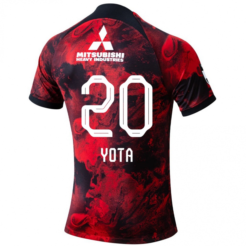 Niño Fútbol Camiseta Yota Sato #20 Negro Rojo 1ª Equipación 2024/25