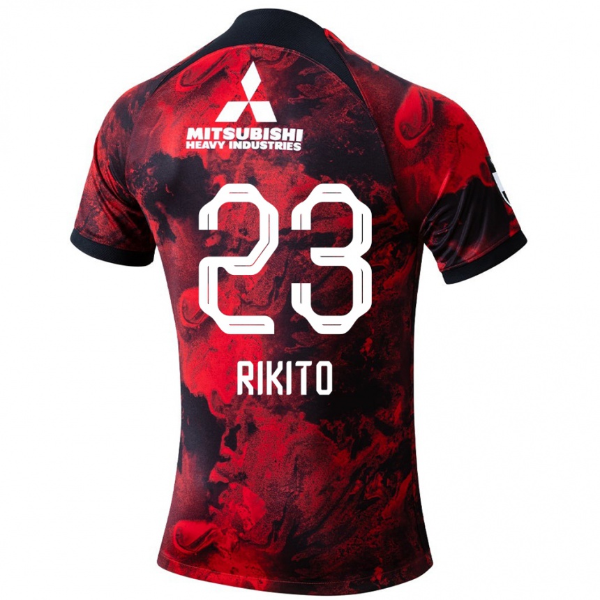 Niño Fútbol Camiseta Rikito Inoue #23 Negro Rojo 1ª Equipación 2024/25