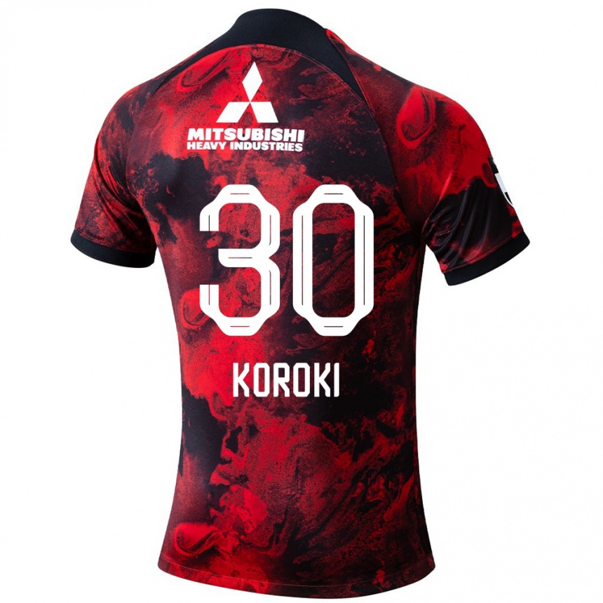 Niño Fútbol Camiseta Shinzo Koroki #30 Negro Rojo 1ª Equipación 2024/25