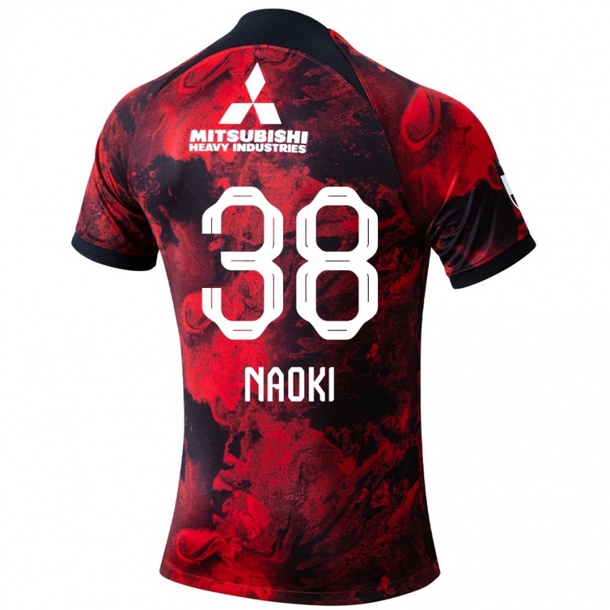 Niño Fútbol Camiseta Naoki Maeda #38 Negro Rojo 1ª Equipación 2024/25