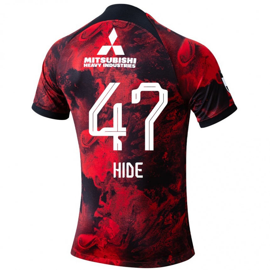 Niño Fútbol Camiseta Hidetoshi Takeda #47 Negro Rojo 1ª Equipación 2024/25